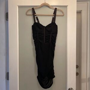 LEAU Miami Mesh Mini Dress - Black